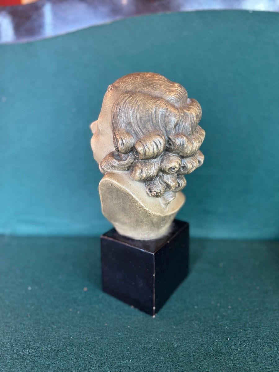 Terracotta Bust Signed Rezl In Perfect Condition-photo-4