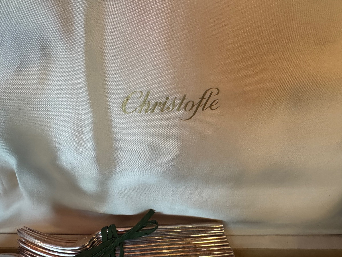 Christofle ménagère modèle Gabon Art déco 61 pièces-photo-4