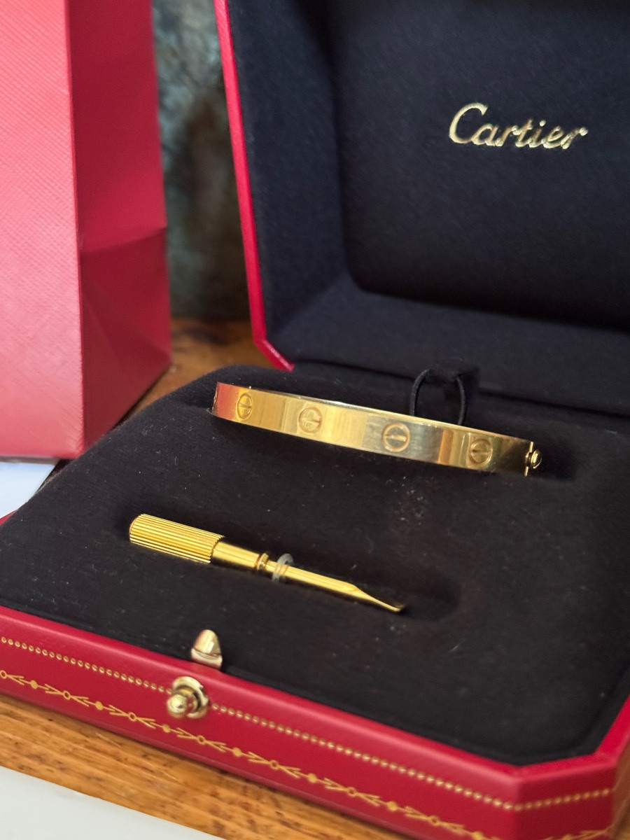 BRACELET CARTIER LOVE OR JAUNE Taille 17-photo-3