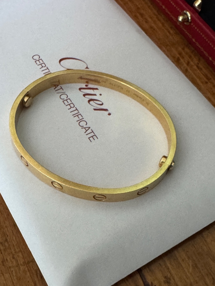 BRACELET CARTIER LOVE OR JAUNE Taille 17-photo-4