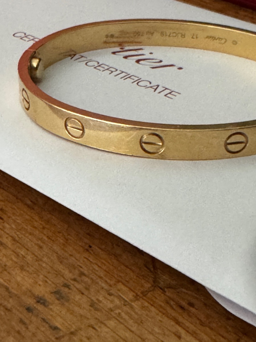 BRACELET CARTIER LOVE OR JAUNE Taille 17-photo-1