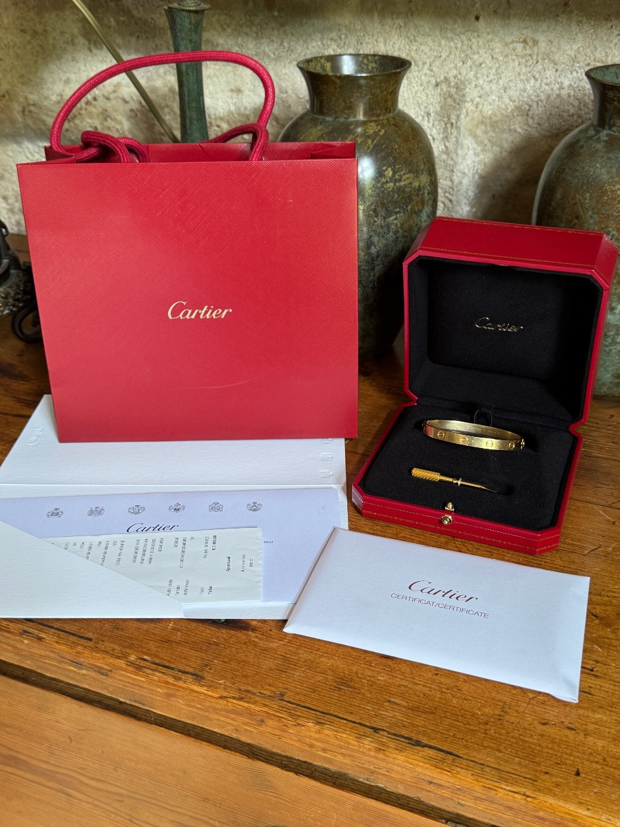 BRACELET CARTIER LOVE OR JAUNE Taille 17