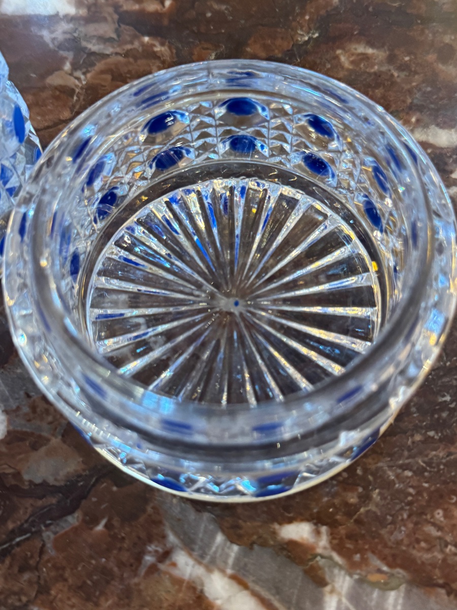 Baccarat Blue Bathroom Bottles With Gilding-photo-1