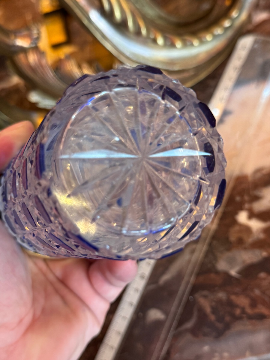 Saupoudreuse  Baccarat bleue. -photo-1