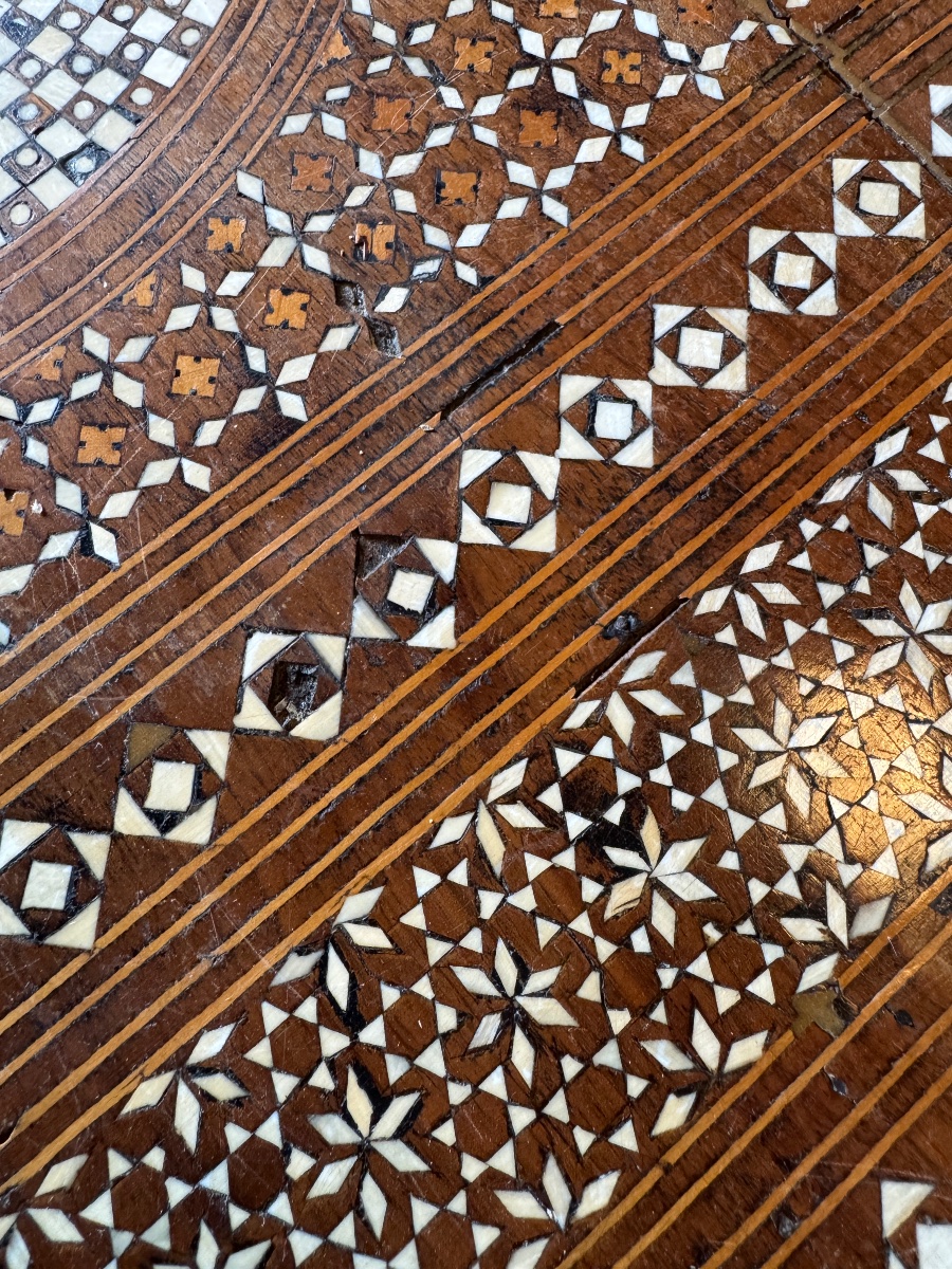 Coffee Table, Console Table, Desk, With Medallions, 18th-century Style From The 19th Century, Inlaid With Ivory-photo-2