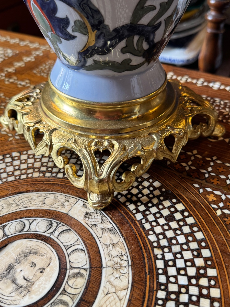 A Beautiful Pair Of Large, Hand-decorated 19th-century Porcelain Candelabras-photo-8