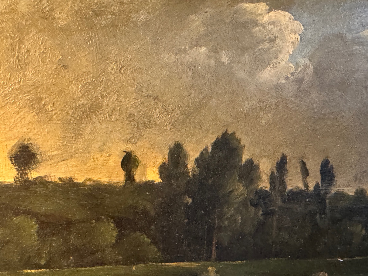Charles François Daubigny (1817–1878) “the Washwoman By The Oise” On Panel -photo-2