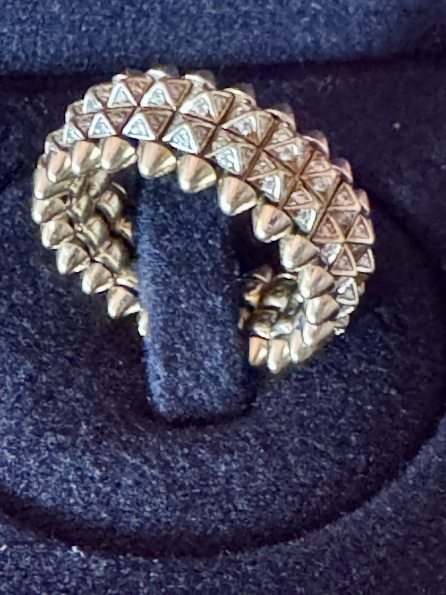 BAGUE CLASH DE CARTIER, DOUBLE, PAVÉE OR ROSE T 53-photo-3