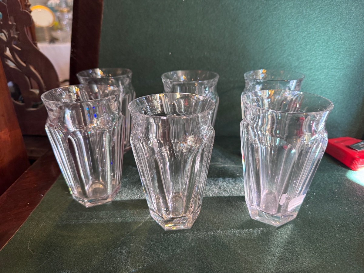 6 Baccarat Harcourt Water Glasses-photo-2