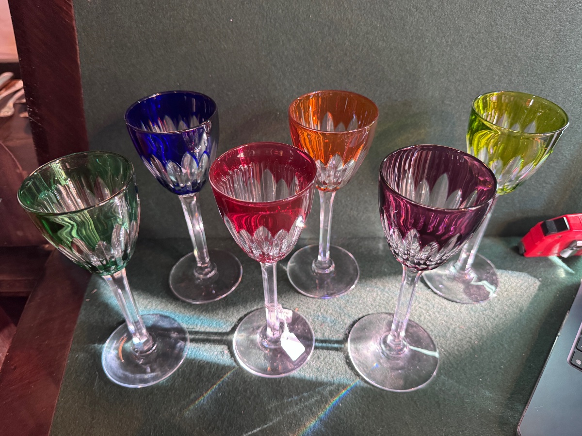 6 Baccarat Cassino Roemer Glasses, 19 Cm-photo-4