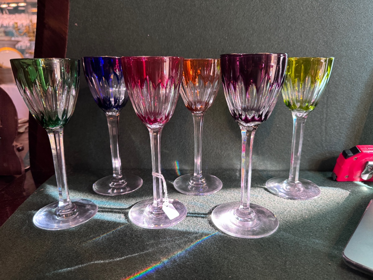 6 Baccarat Cassino Roemer Glasses, 19 Cm