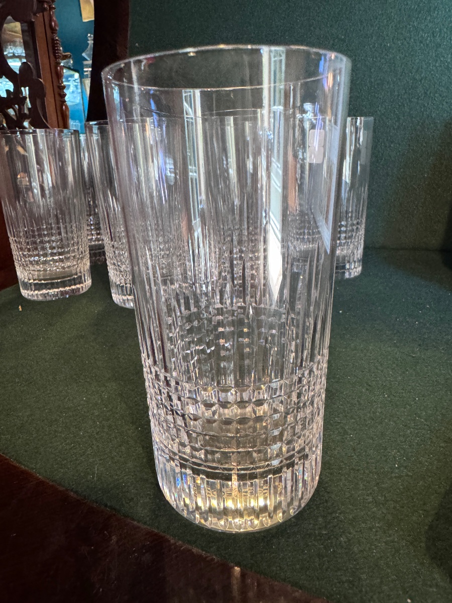 8 magnifiques grands gobelets baccarat 14cm signés parfait état-photo-4