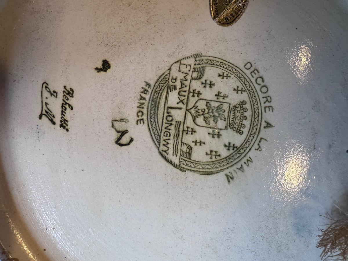 Plat Longwy faisan 31,5cm-photo-1
