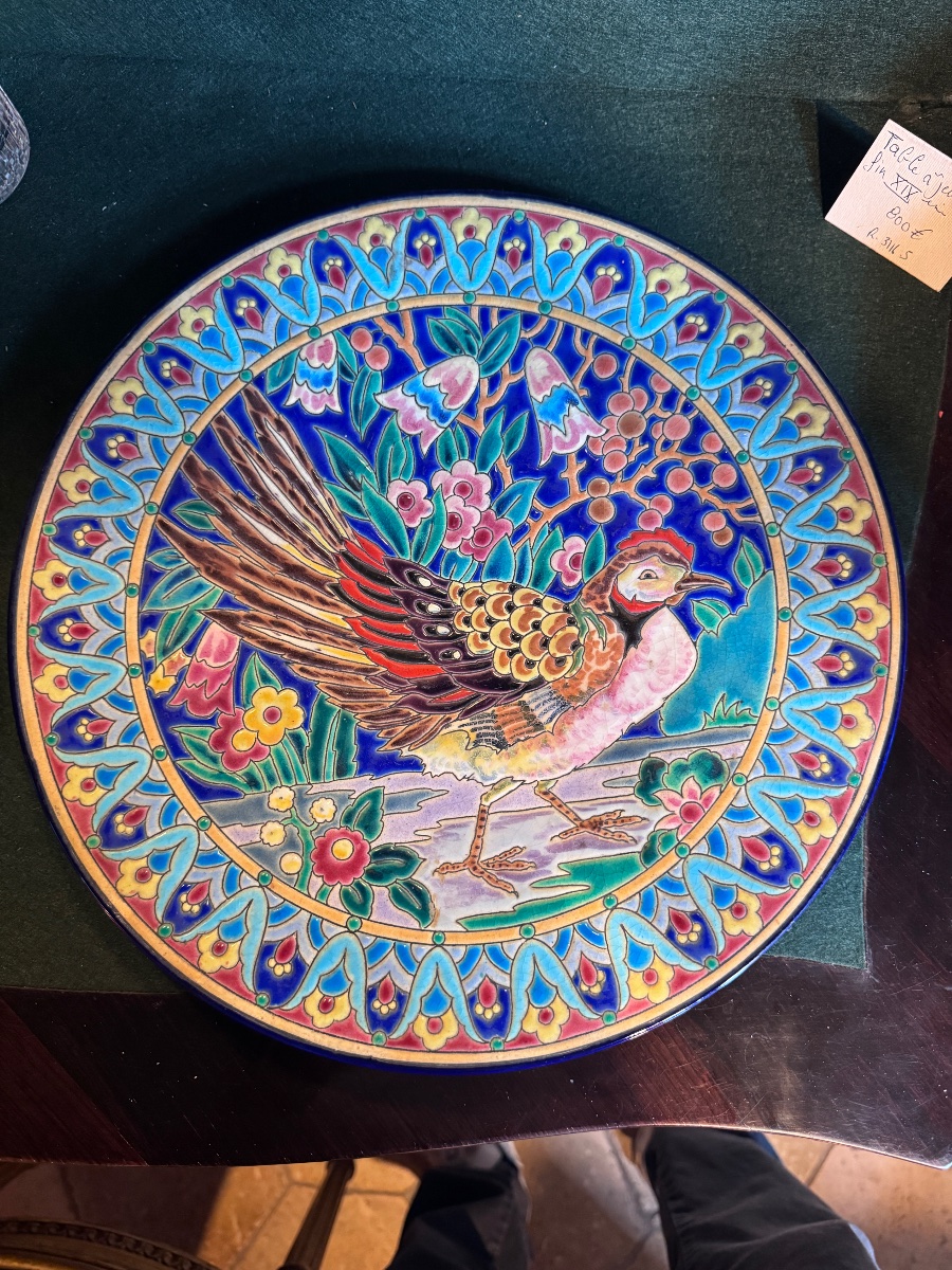Plat Longwy faisan 31,5cm