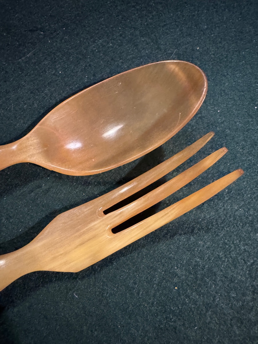 Horn-shaped Salad Server, In Perfect Condition, "filet" Style -photo-4
