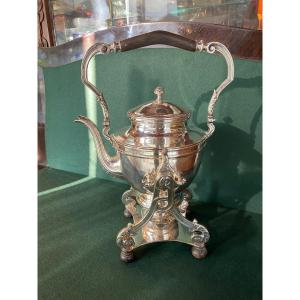 Samovar Bouilloire à sifflet Louis XV De La Maison Ercuis En Parfait Etat