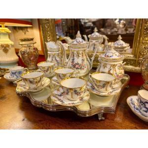 Magnificent, Very Colorful Old Paris Tea Service