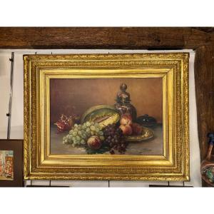 Tableau Nature Morte Signé Eugène Baudin 1843-1907