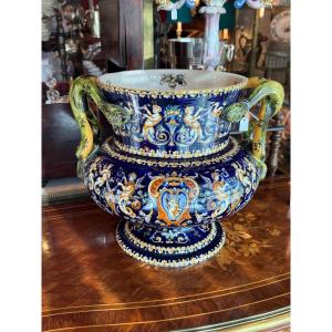 VASE FAENZA GIEN ANSES SERPENT, GRAND MODÈLE - RENAISSANCE