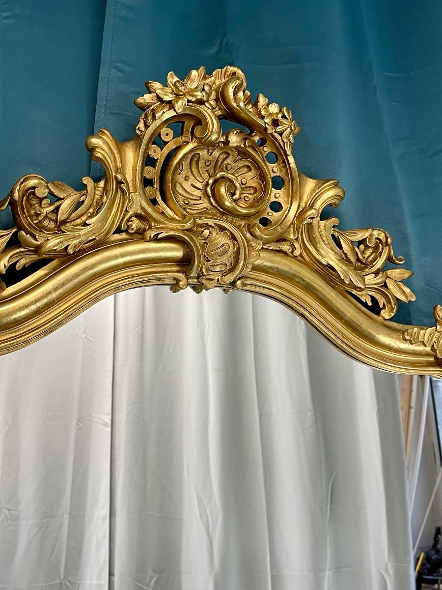 Mirror 156x88 Cm Napoleon III Louis XV Style Very Good Condition-photo-5