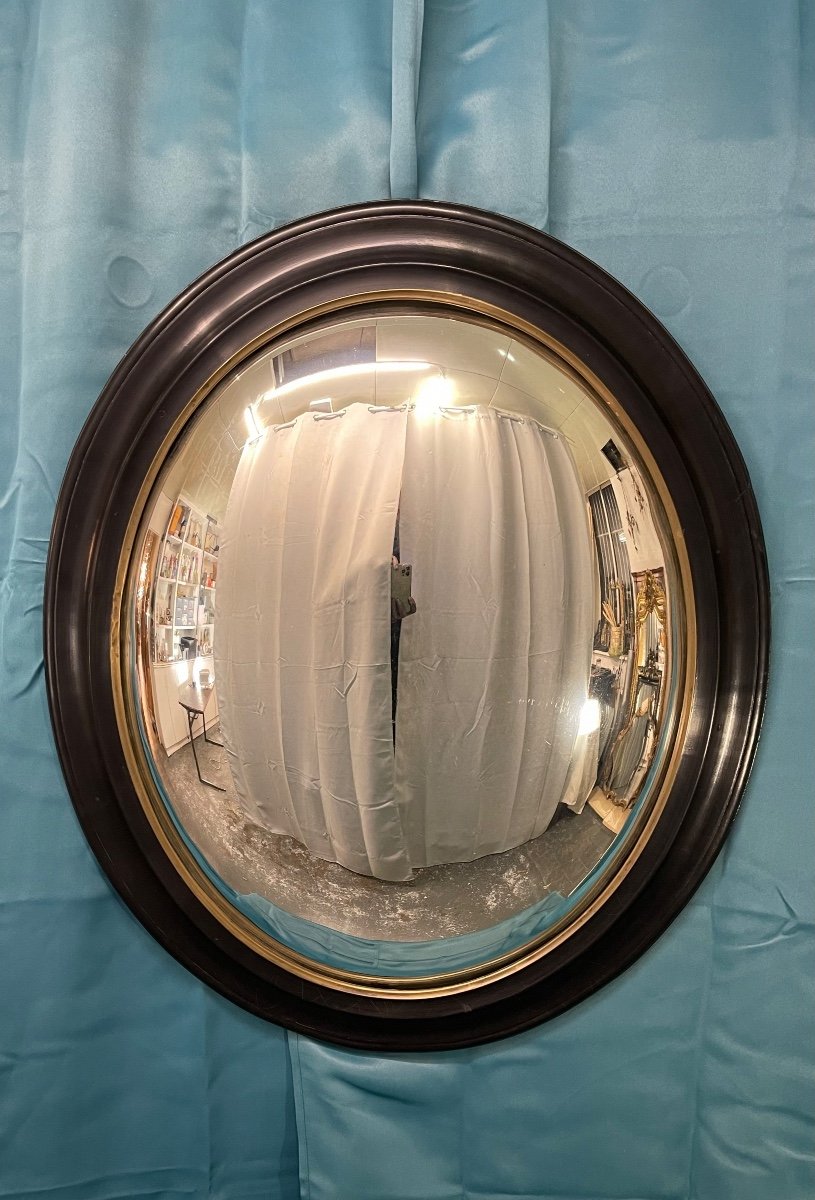 Large High Witch Mirror 90 X 75 Cm Napoleon III Period-photo-2