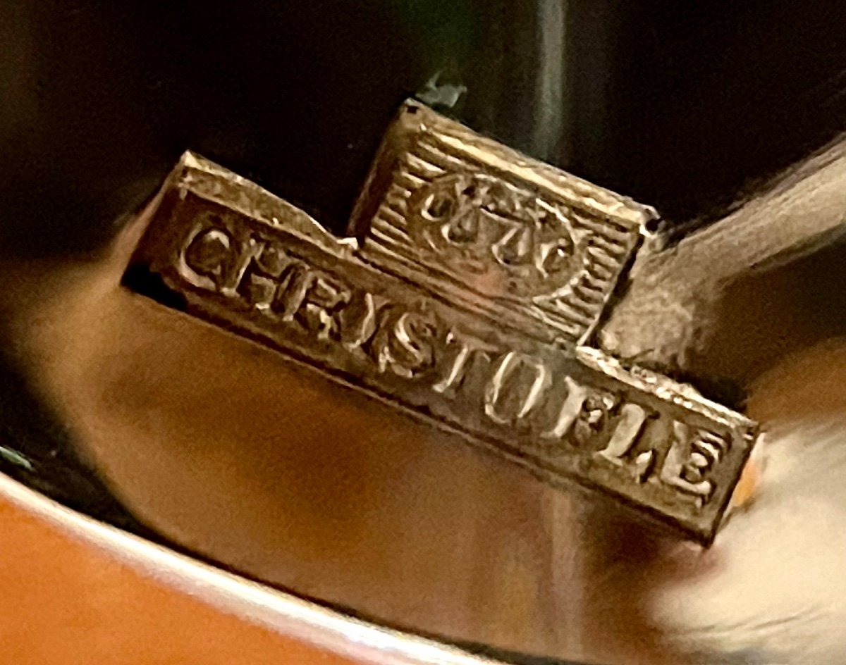 Christofle Cluny Rare ,12 Cuillères à Cocktail, Mazagran Confiture 19,5 Cm Excellent état -photo-1
