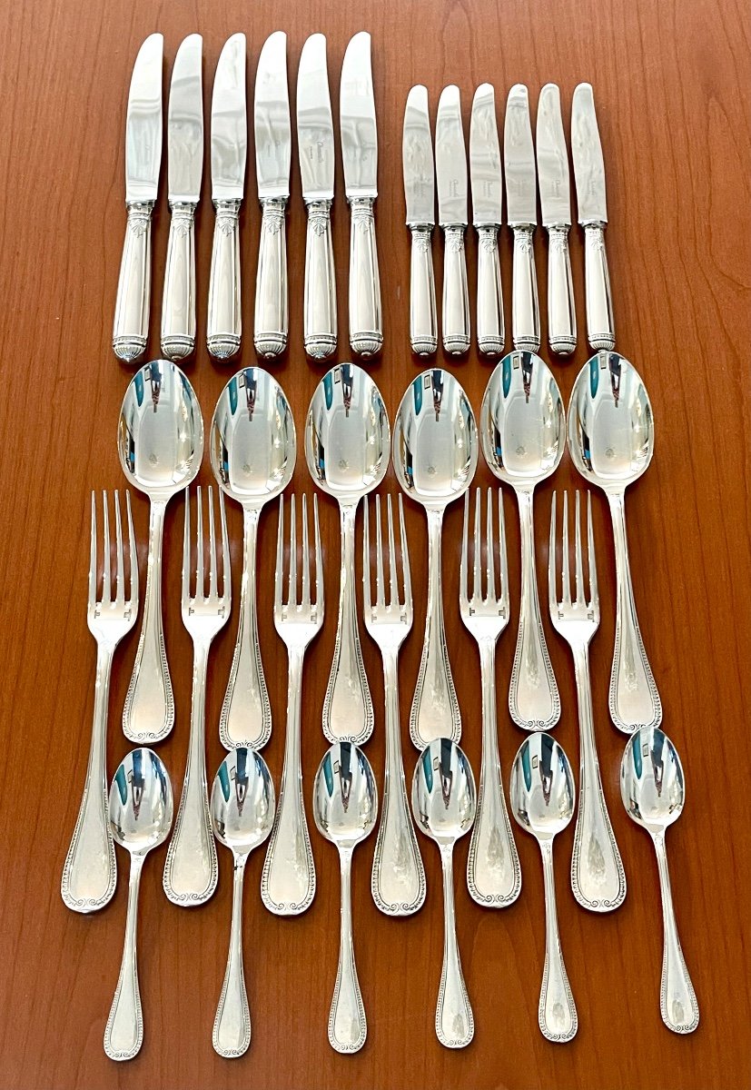 Christofle Malmaison .ménagère 30 Pièces 6 Personnes -photo-2