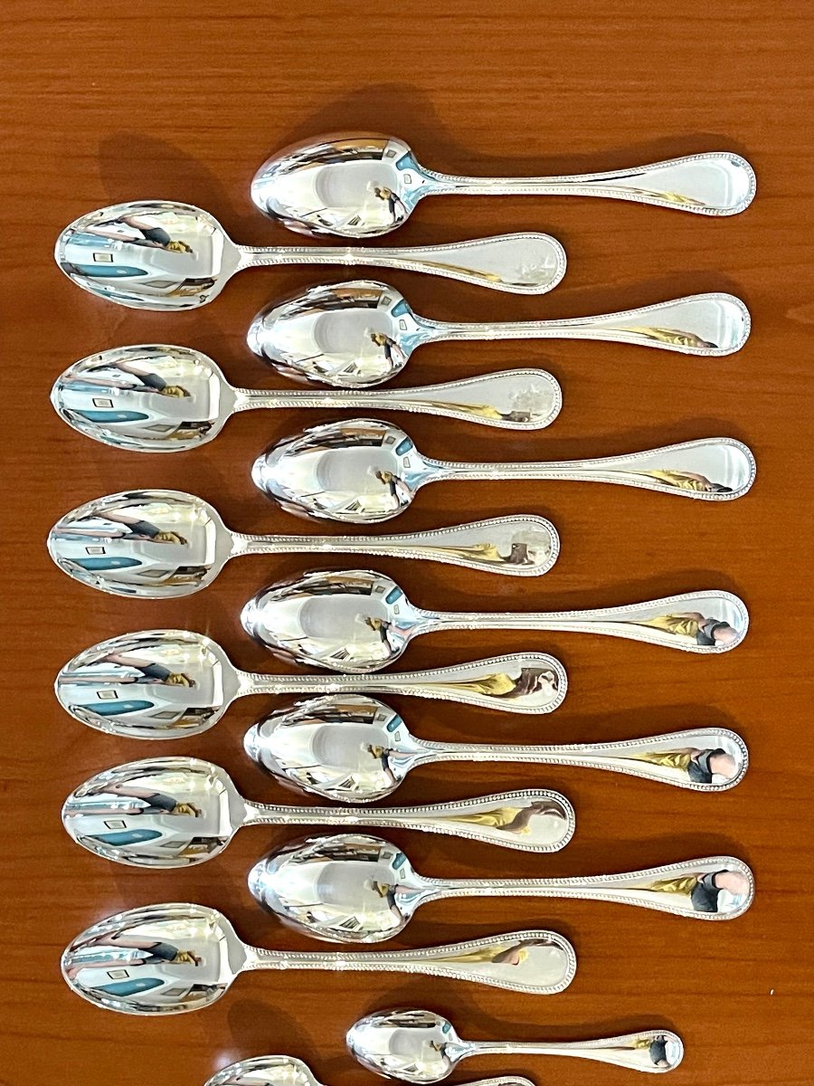 Christofle Perles Ménagère 48 Pièces Excellent état -photo-7