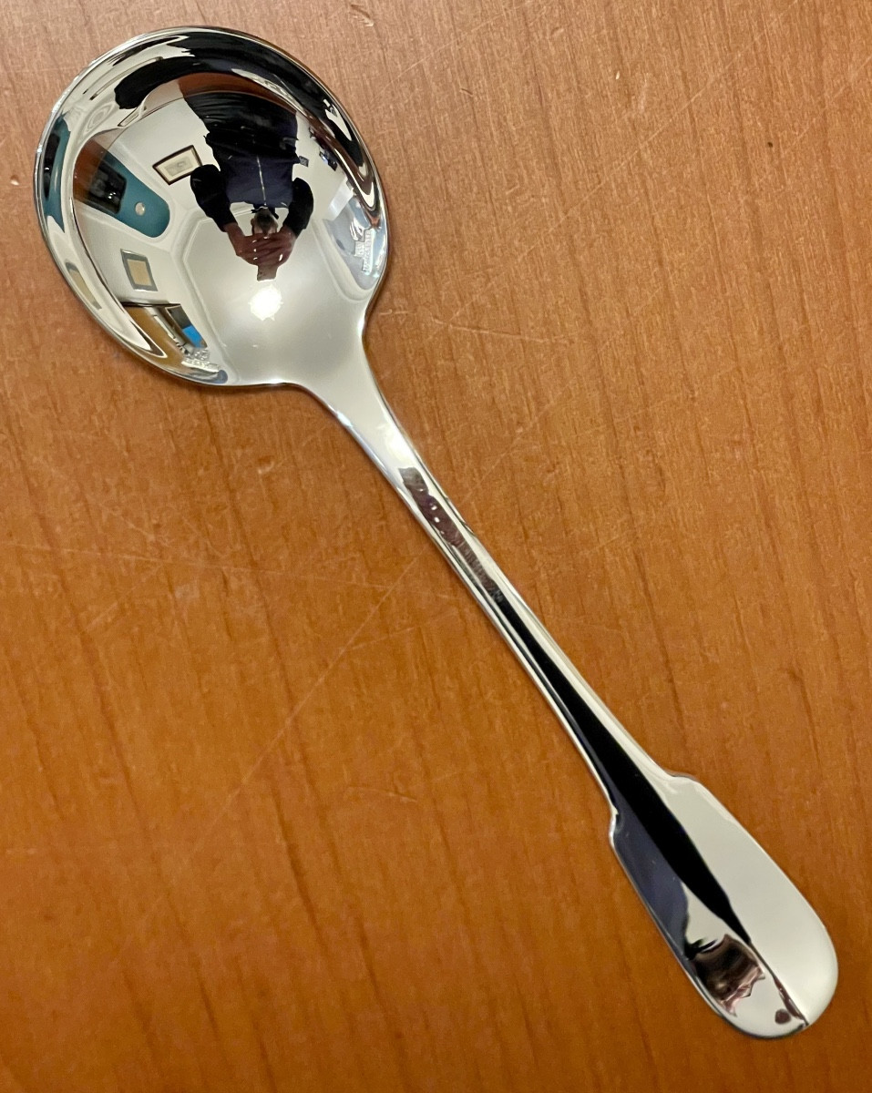 Christofle Cluny, 12 Spoons 16.5 Cm For Consommé, Soup, Cream, Dessert. New -photo-4