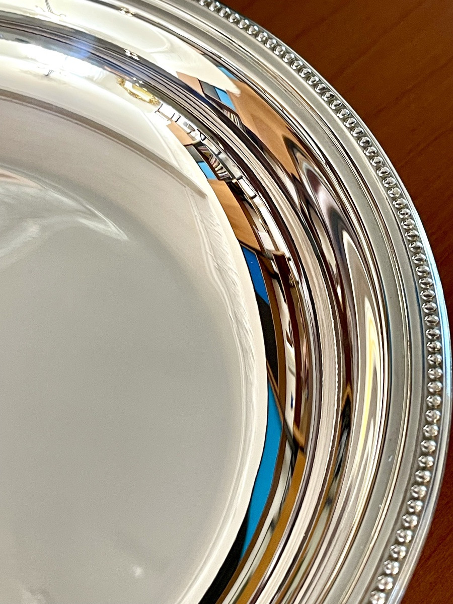 Christofle Perles ,plat creux état Neuf Diamètre 26cm -photo-2