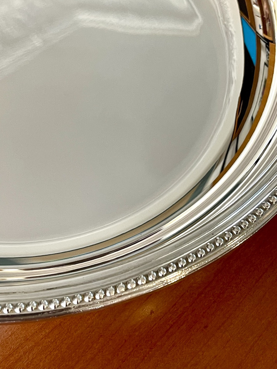 Christofle Perles ,plat creux état Neuf Diamètre 26cm -photo-3