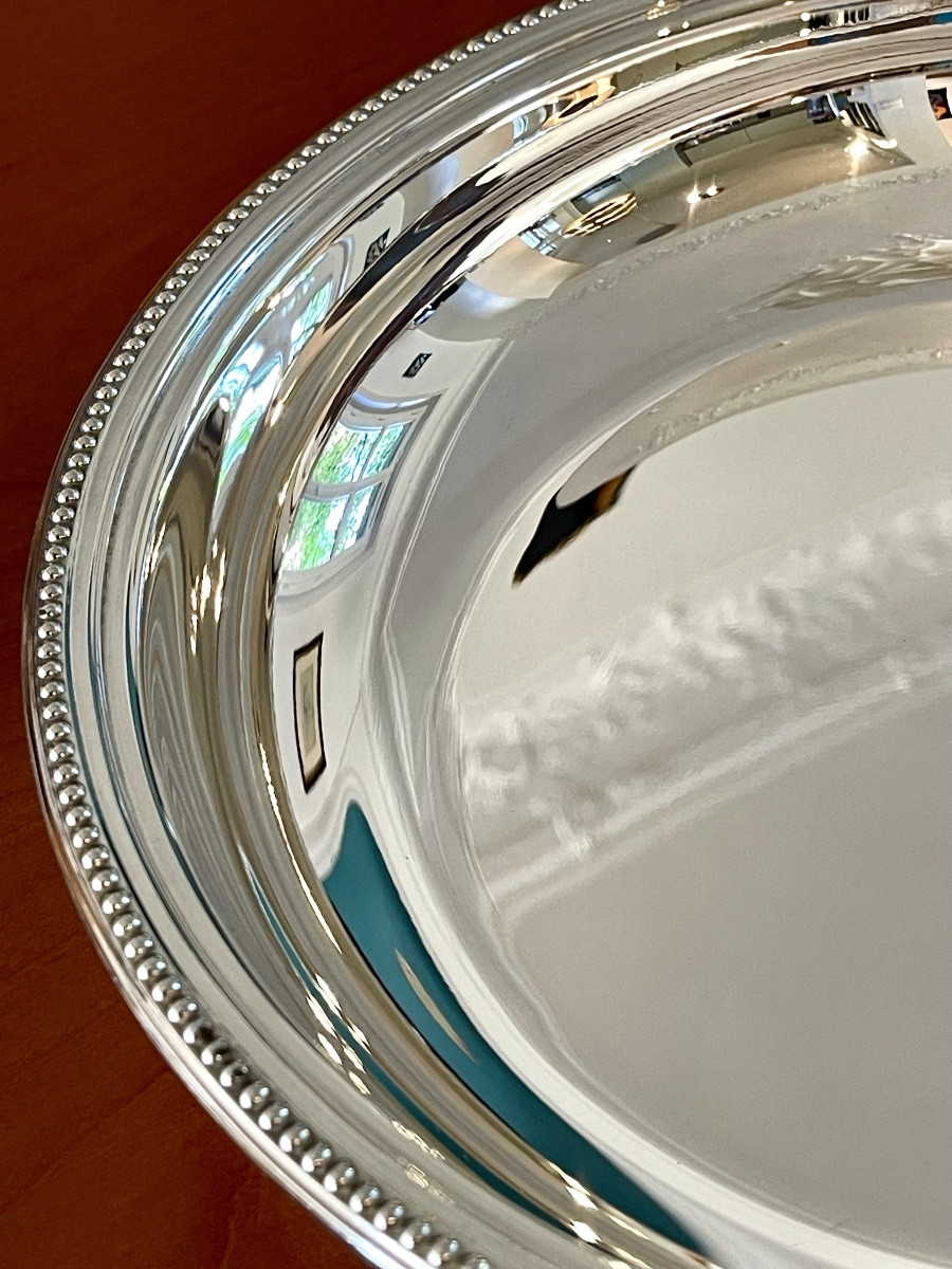 Christofle Perles ,plat creux état Neuf Diamètre 26cm -photo-4