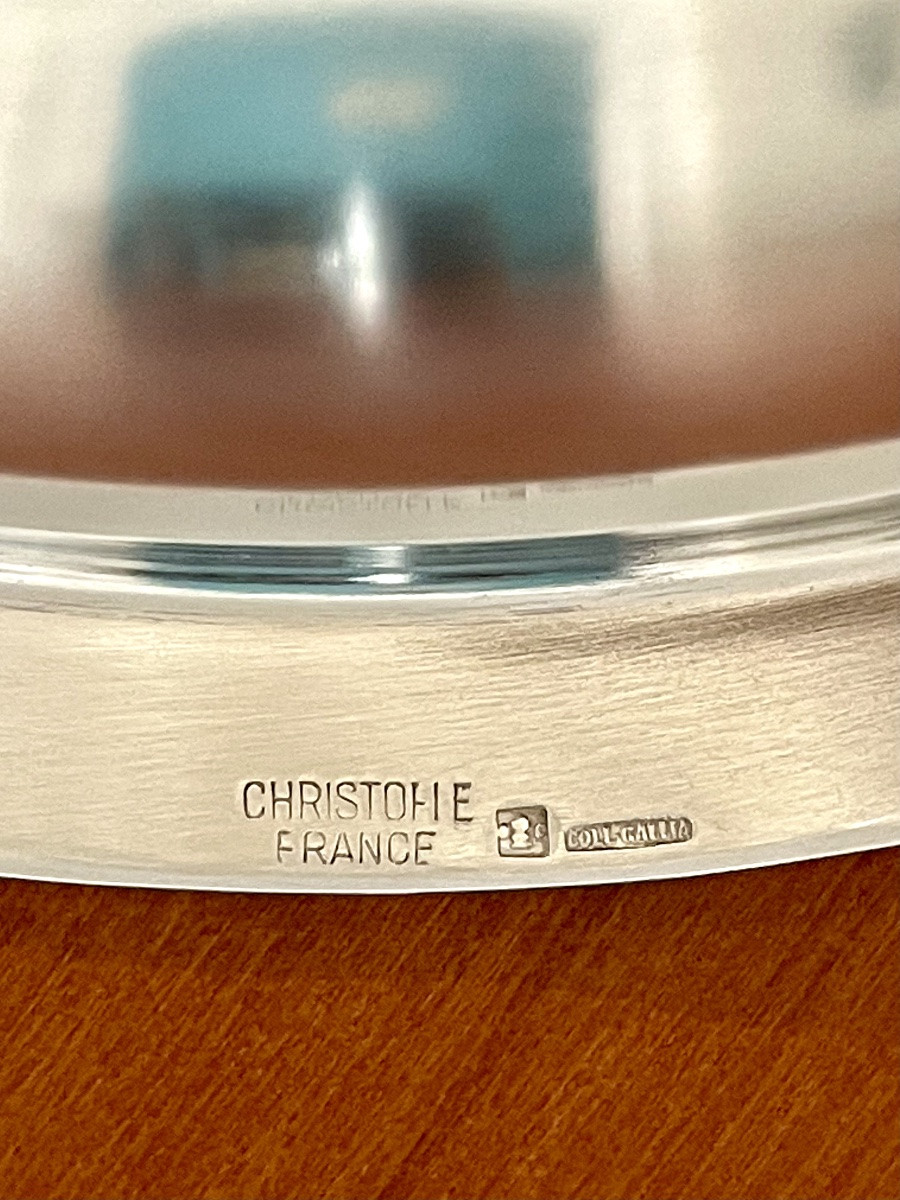 Christofle Perles ,plat creux état Neuf Diamètre 26cm -photo-6