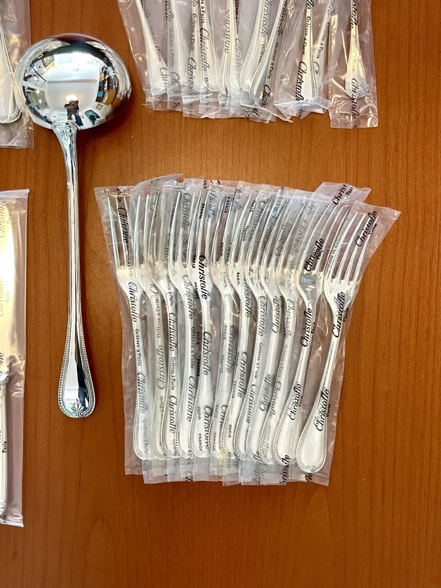 Christofle Malmaison, 49-piece Cutlery Set, New In Blister Pack -photo-4