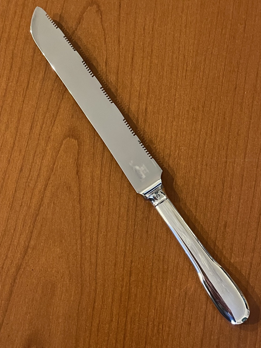 Christofle Cluny ,couteau à pain, couvert de service -photo-2