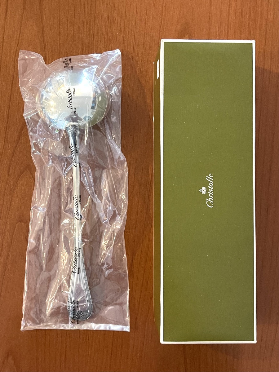Christofle Malmaison Service Ladle New Blister Pack -photo-3
