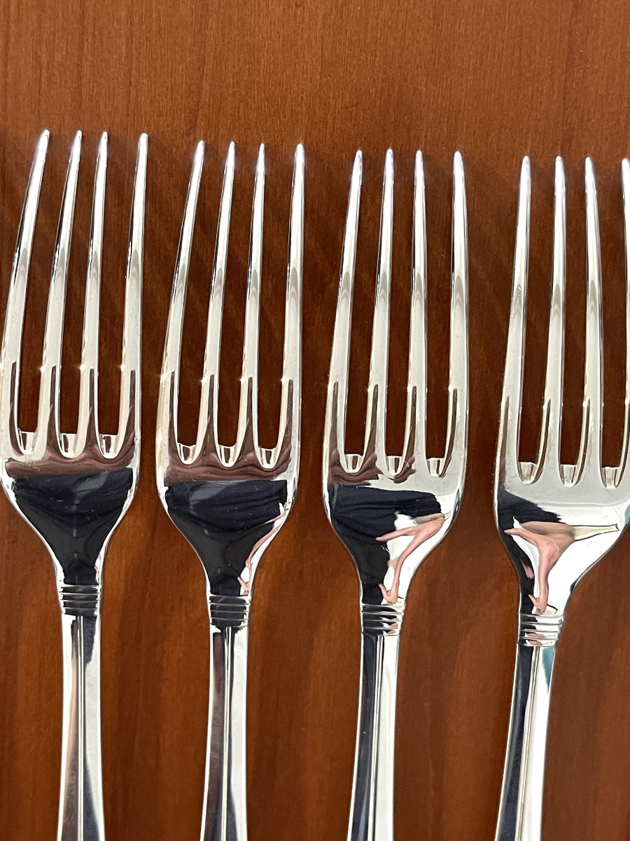 Christofle Atlantide, Cutlery For Desserts, Cheese, Art Deco -photo-8