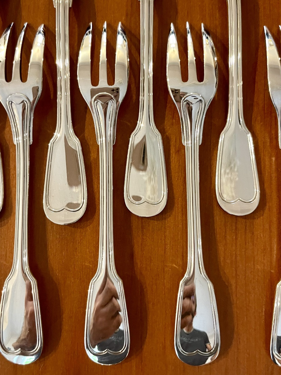 Christofle Chinon, Dessert Cake Fork And Pie Server, Ice Cream -photo-4