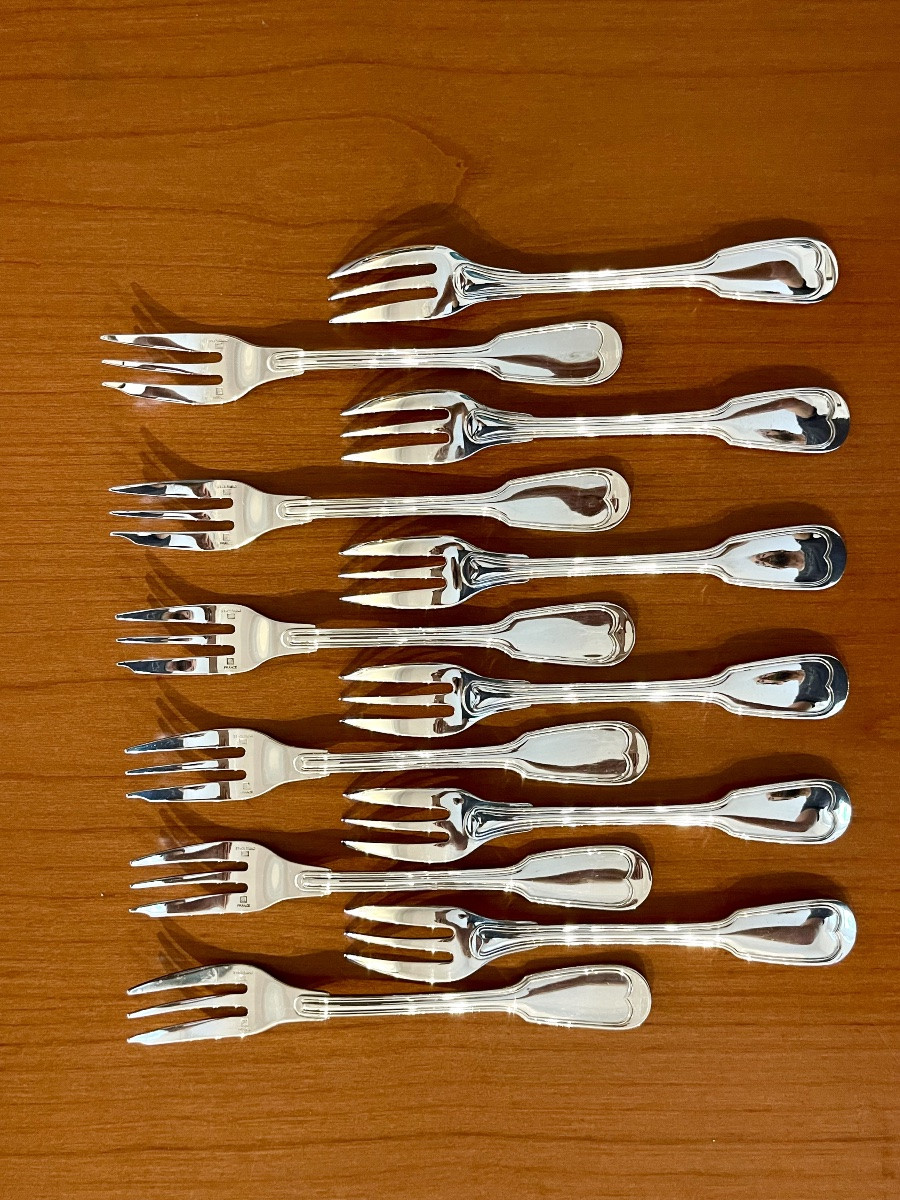 Christofle Chinon, Dessert Cake Fork And Pie Server, Ice Cream -photo-2