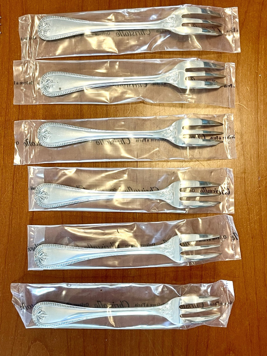 Christofle Malmaison, 12 Cake Forks -photo-5