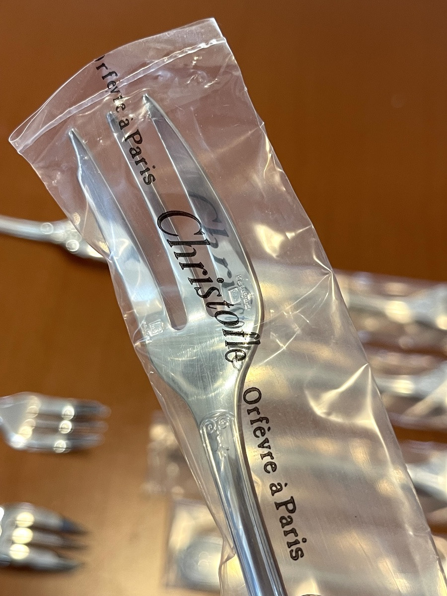 Christofle Malmaison, 12 Cake Forks -photo-8