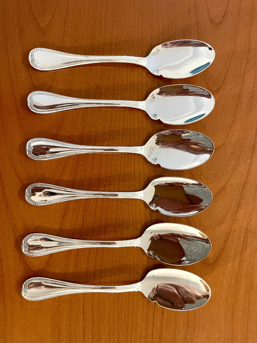 Christofle Malmaison, 6 Sauce Spoons 17.3 Cm -photo-2