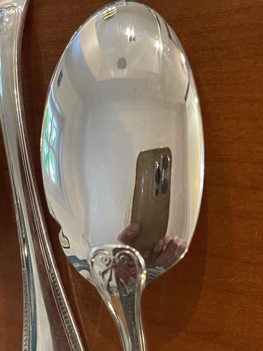 Christofle Malmaison, 6 Sauce Spoons 17.3 Cm -photo-3