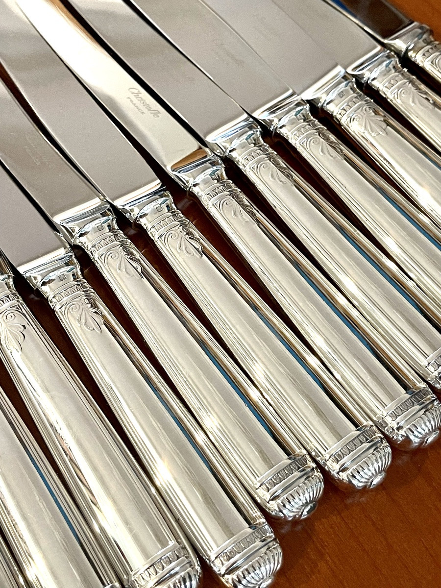 Christofle Malmaison 49-piece Cutlery Set, New Condition -photo-4
