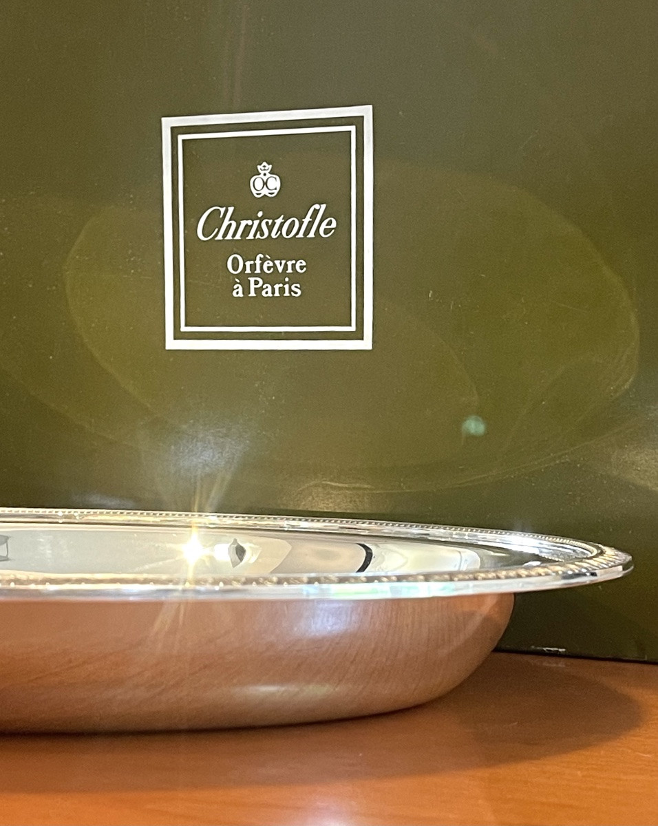Christofle malmaison ,plat creux 31x23 cm ,état neuf ,boîte d’origine -photo-6