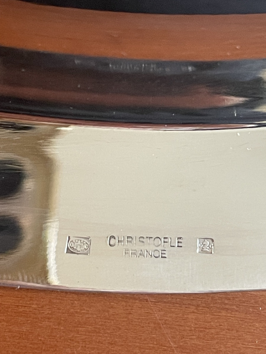 Christofle malmaison ,plat creux 31x23 cm ,état neuf ,boîte d’origine -photo-8