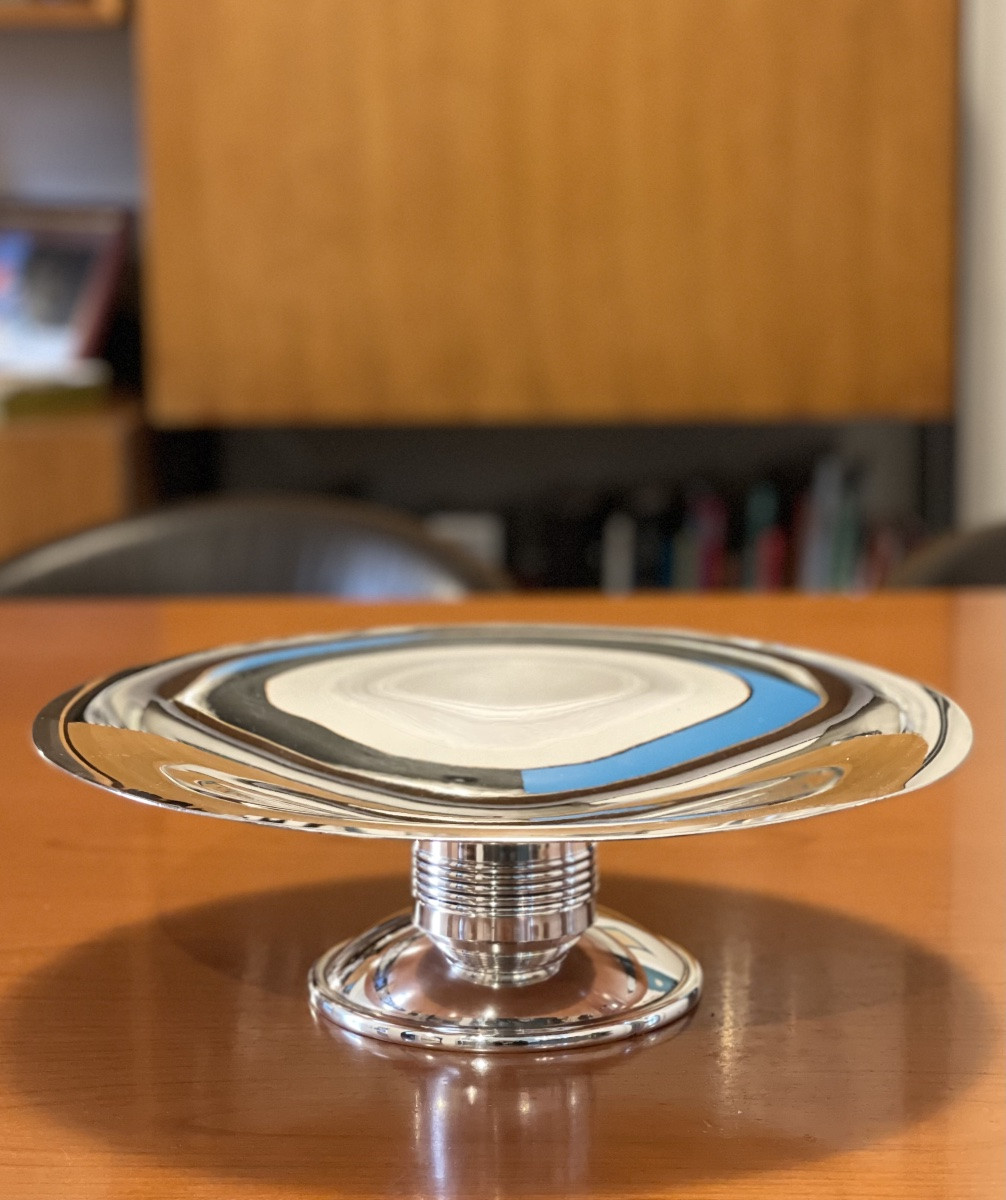 Christofle Alfenide, Design Luc Lanel Large Bowl, Centerpiece -photo-2