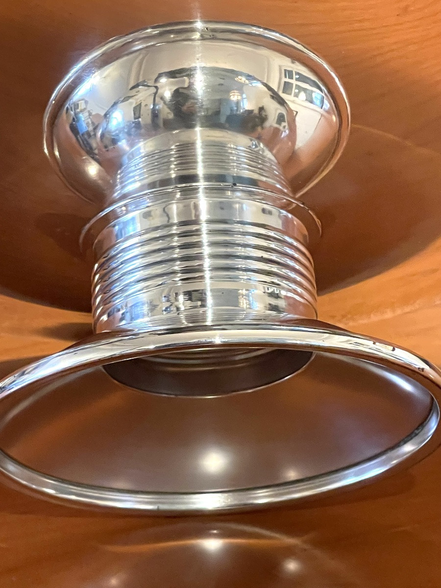 Christofle Alfenide, Design Luc Lanel Large Bowl, Centerpiece -photo-6