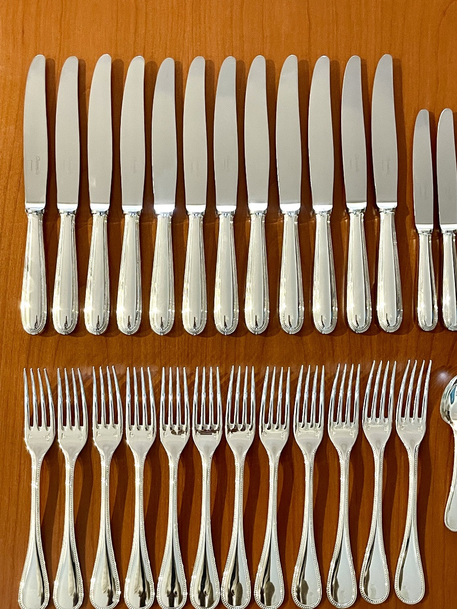 Christofle Pearl Flatware, 60 Pieces, Excellent Condition -photo-3