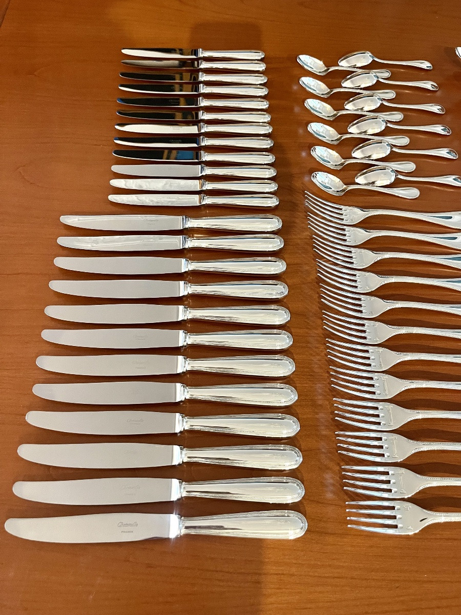 Christofle Pearl Flatware, 60 Pieces, Excellent Condition -photo-2